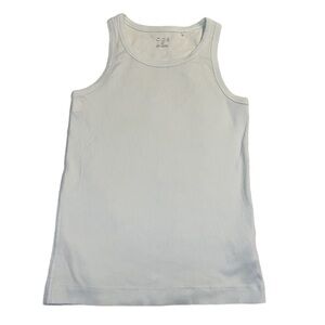 COS ribbed crew neck tank top light mint color size small